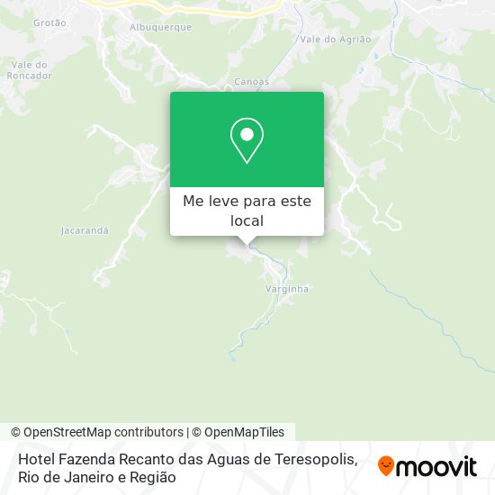 Hotel Fazenda Recanto das Aguas de Teresopolis mapa
