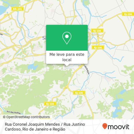 Rua Coronel Joaquim Mendes / Rua Justino Cardoso mapa