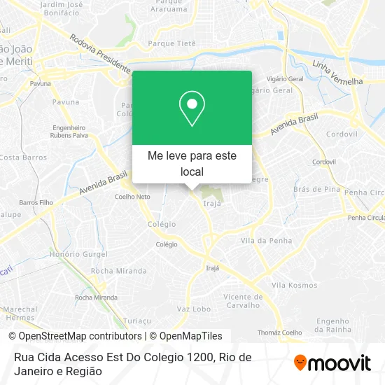 Rua Cida Acesso Est Do Colegio 1200 mapa