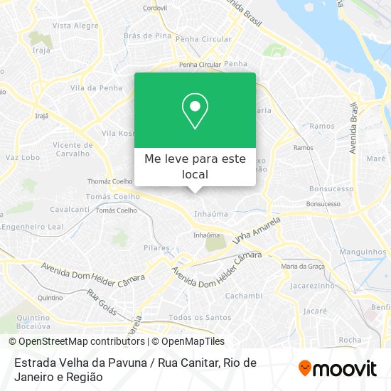 Estrada Velha da Pavuna / Rua Canitar mapa