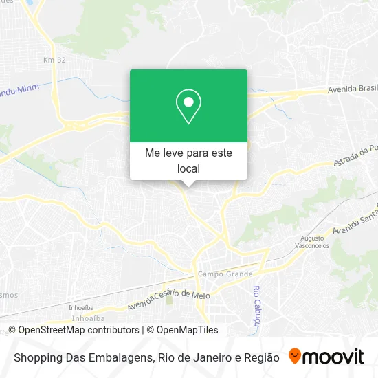 Shopping Das Embalagens mapa