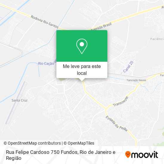 Rua Felipe Cardoso 750 Fundos mapa