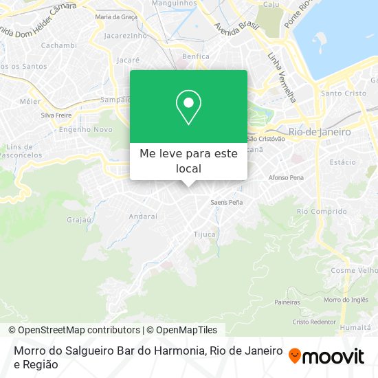 Morro do Salgueiro Bar do Harmonia mapa