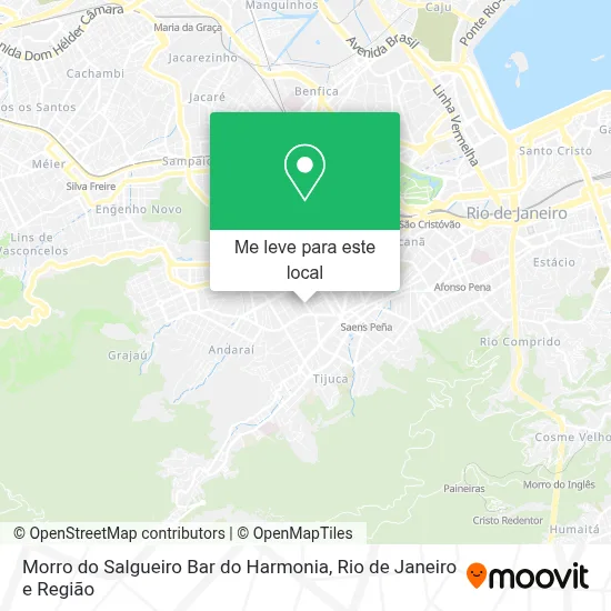 Morro do Salgueiro Bar do Harmonia mapa