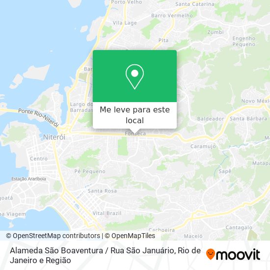 Alameda São Boaventura / Rua São Januário mapa