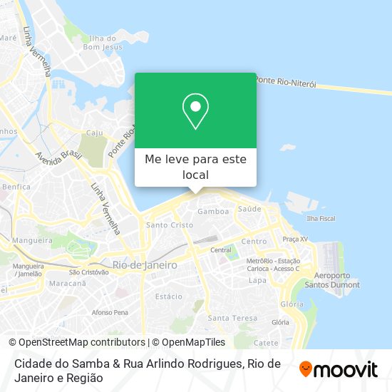 Cidade do Samba & Rua Arlindo Rodrigues mapa