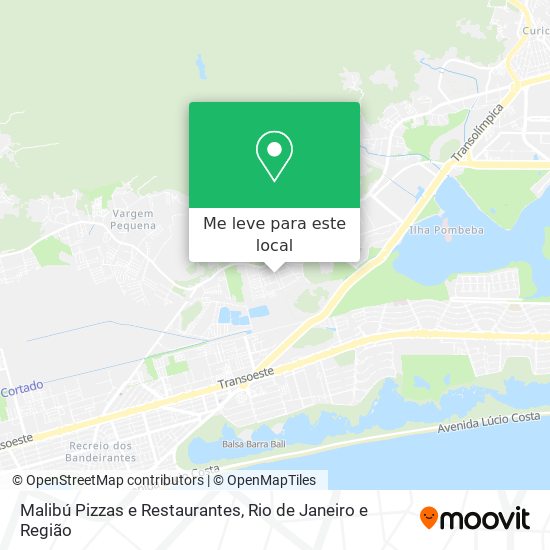 Malibú Pizzas e Restaurantes mapa