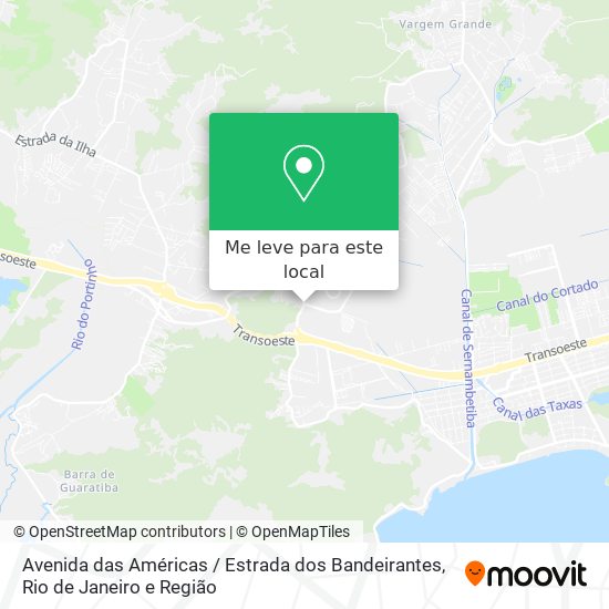 Avenida das Américas / Estrada dos Bandeirantes mapa
