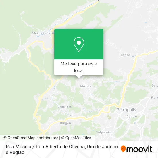 Rua Mosela / Rua Alberto de Oliveira mapa