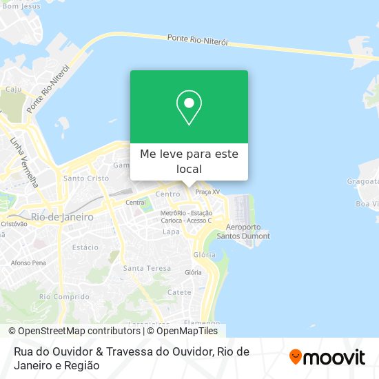 Rua do Ouvidor & Travessa do Ouvidor mapa