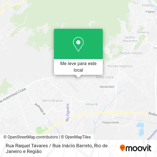 Rua Raquel Tavares / Rua Inácio Barreto mapa