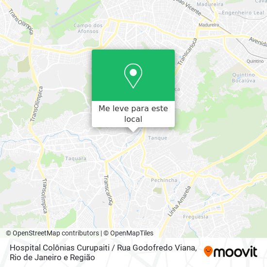 Hospital Colônias Curupaiti / Rua Godofredo Viana mapa