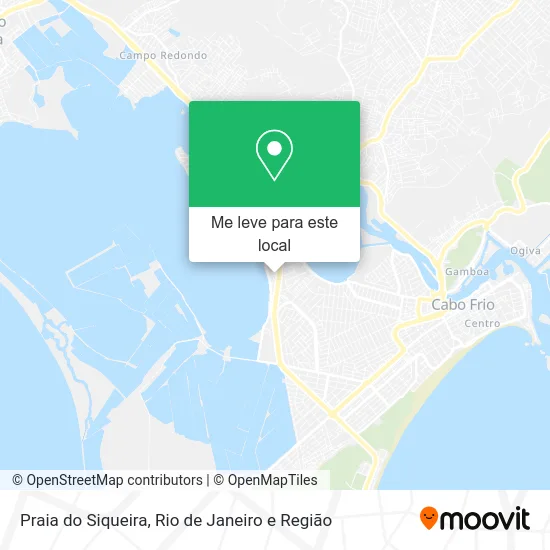 Praia do Siqueira mapa