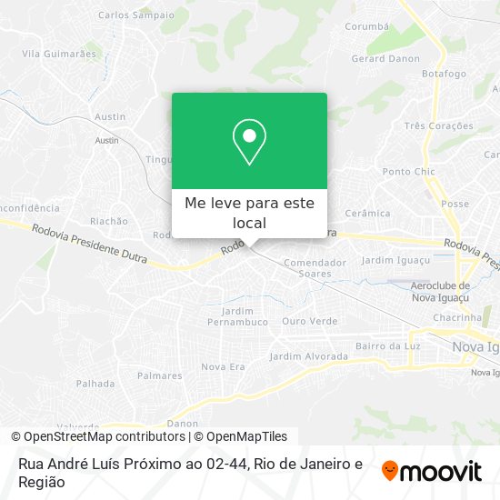 Rua André Luís Próximo ao 02-44 mapa