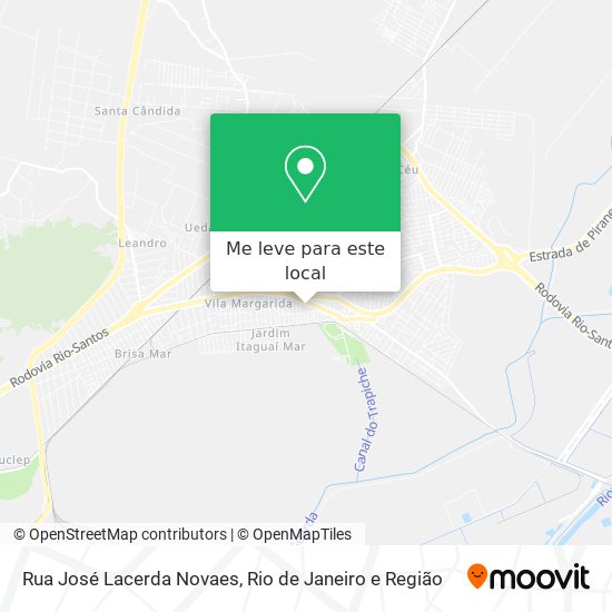 Rua José Lacerda Novaes mapa