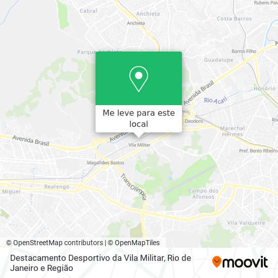Destacamento Desportivo da Vila Militar mapa