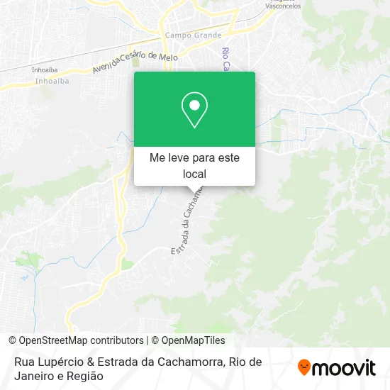 Rua Lupércio & Estrada da Cachamorra mapa