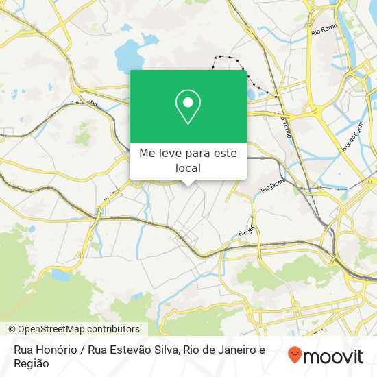 Rua Honório / Rua Estevão Silva mapa