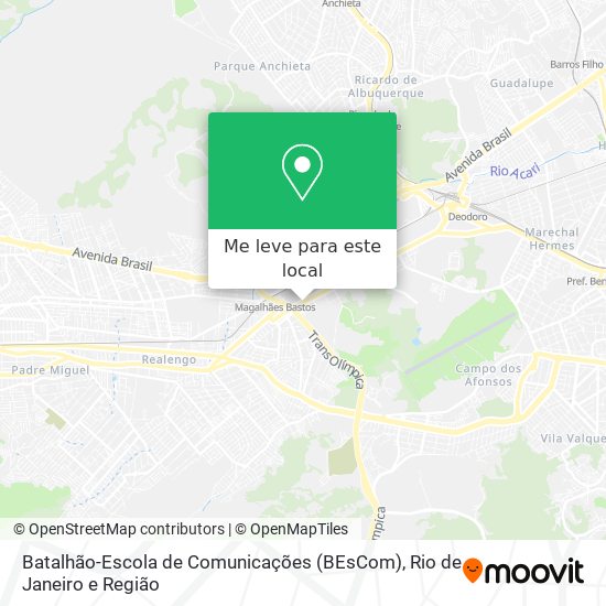 Batalhão-Escola de Comunicações (BEsCom) mapa