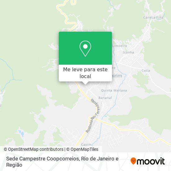 Sede Campestre Coopcorreios mapa