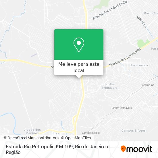Estrada Rio Petrópolis KM 109 mapa