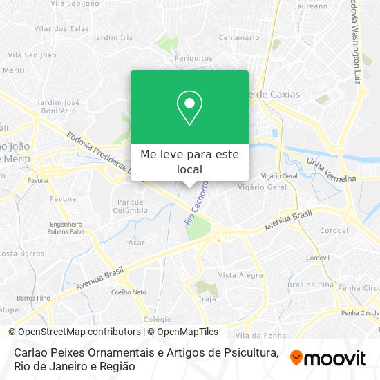 Carlao Peixes Ornamentais e Artigos de Psicultura mapa