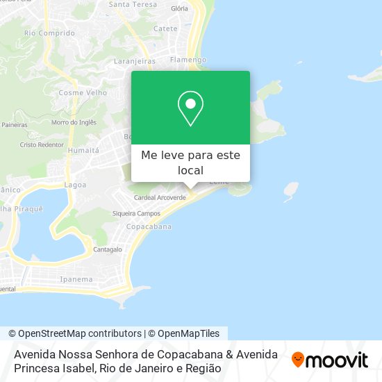 Avenida Nossa Senhora de Copacabana & Avenida Princesa Isabel mapa