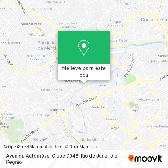 Avenida Automóvel Clube 7948 mapa