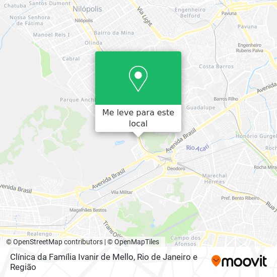 Clínica da Família Ivanir de Mello mapa