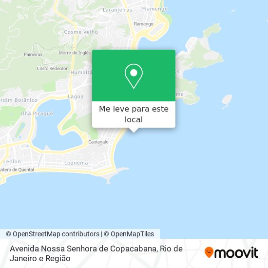 Avenida Nossa Senhora de Copacabana mapa