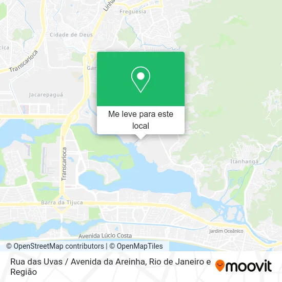 Rua das Uvas / Avenida da Areinha mapa