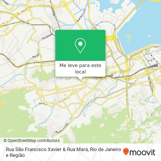 Rua São Francisco Xavier & Rua Mará mapa