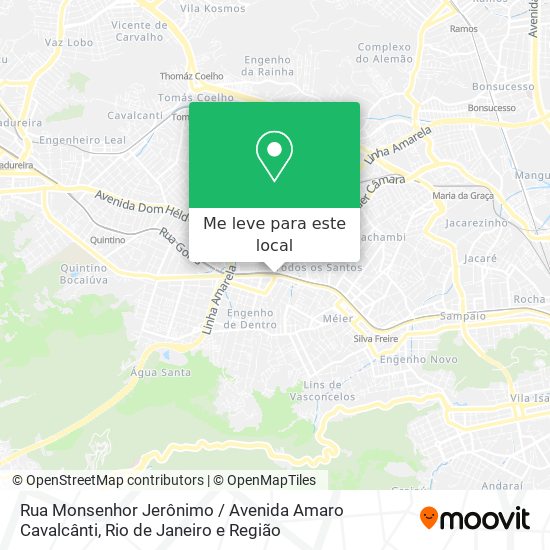 Rua Monsenhor Jerônimo / Avenida Amaro Cavalcânti mapa