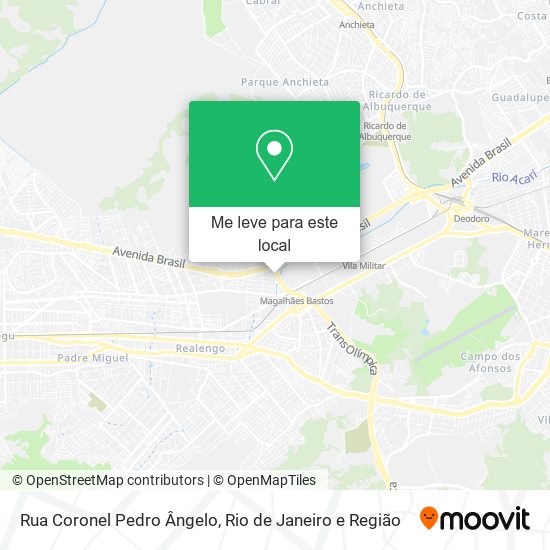 Rua Coronel Pedro Ângelo mapa