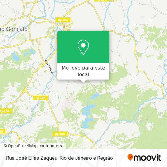 Rua José Elías Zaqueu mapa