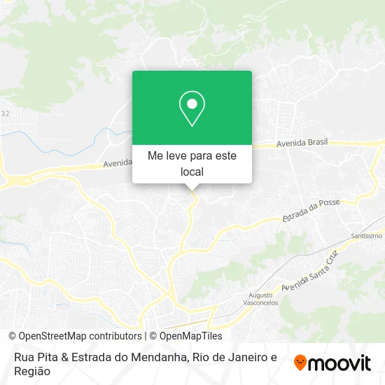 Rua Pita & Estrada do Mendanha mapa