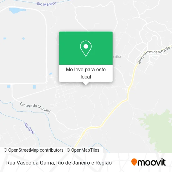 Rua Vasco da Gama mapa