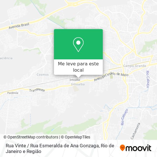 Rua Vinte / Rua Esmeralda de Ana Gonzaga mapa