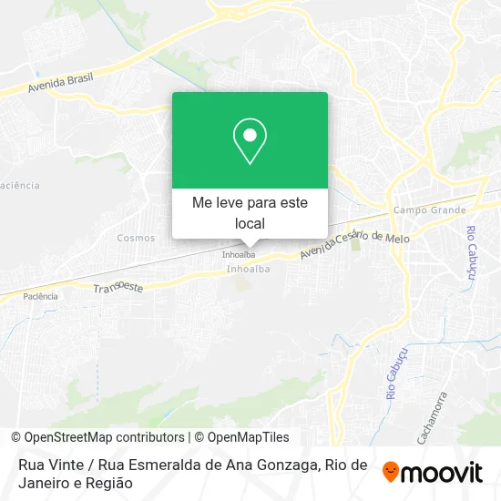 Rua Vinte / Rua Esmeralda de Ana Gonzaga mapa
