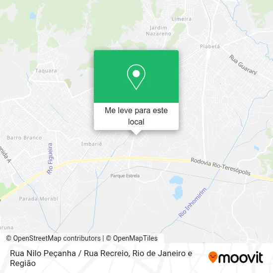 Rua Nilo Peçanha / Rua Recreio mapa