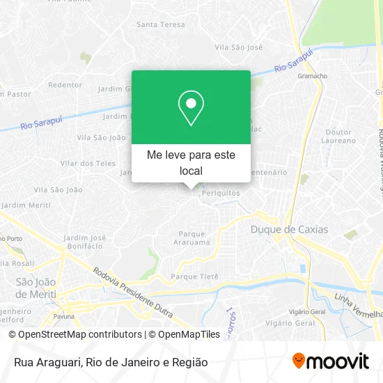 Rua Araguari mapa