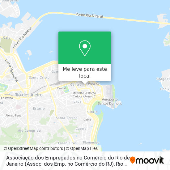 Associação dos Empregados no Comércio do Rio de Janeiro (Assoc. dos Emp. no Comércio do RJ) mapa