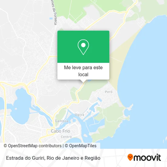 Estrada do Guriri mapa