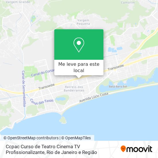 Ccpac Curso de Teatro Cinema TV Profissionalizante mapa