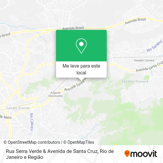 Rua Serra Verde & Avenida de Santa Cruz mapa
