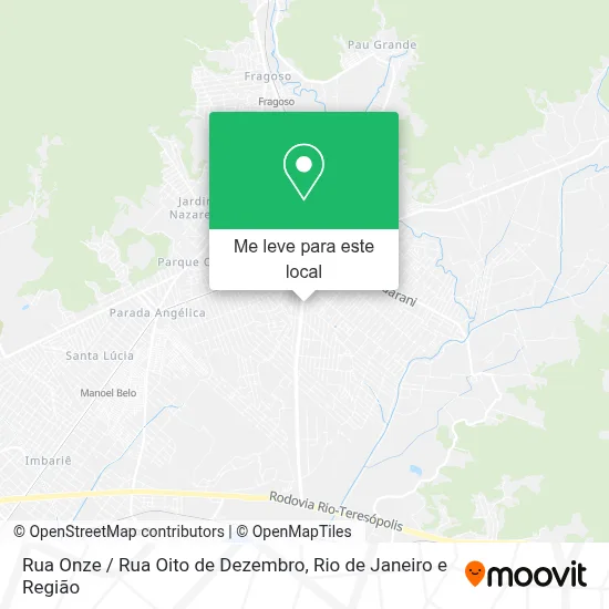 Rua Onze / Rua Oito de Dezembro mapa