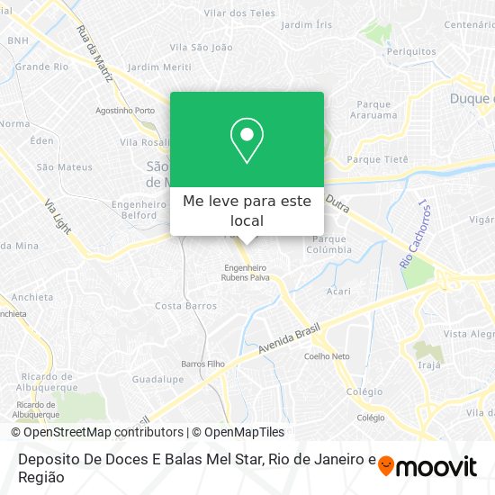 Deposito De Doces E Balas Mel Star mapa