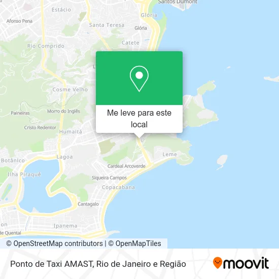 Ponto de Taxi AMAST mapa