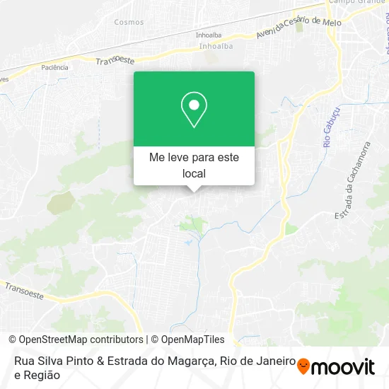 Rua Silva Pinto & Estrada do Magarça mapa