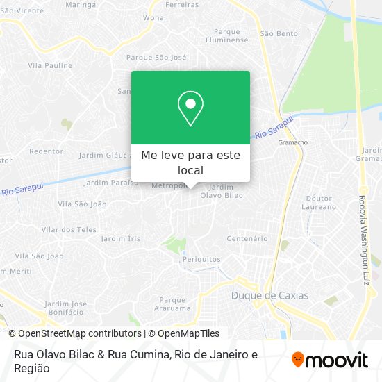 Rua Olavo Bilac & Rua Cumina mapa